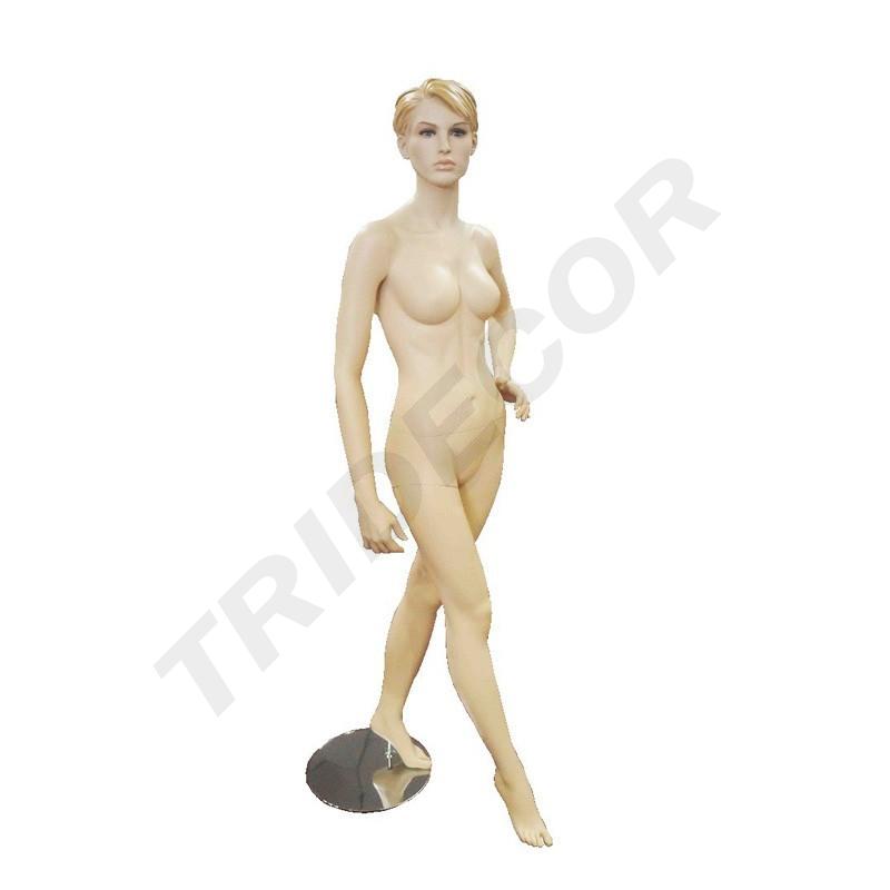 Flesh Color Female Mannequin with Sculpted Hair