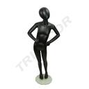 小孩模特黑色亚光 Maniqui Infantil Fibra de Vidrio Negro Mate 6-8 Años