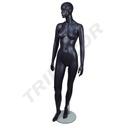Matte Gray Female Mannequin with Features