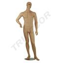 Maniquí Masculino Realista Color Carne Con Brazo Derecho Doblado En Fibra