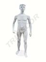 Maniquí Niño Adolescente Esculpido Blanco Mate