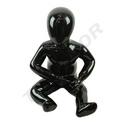 黑色婴儿座模 Maniquí Niño Fibra Vídrio Sentado Negro Brillo 2-3 Años