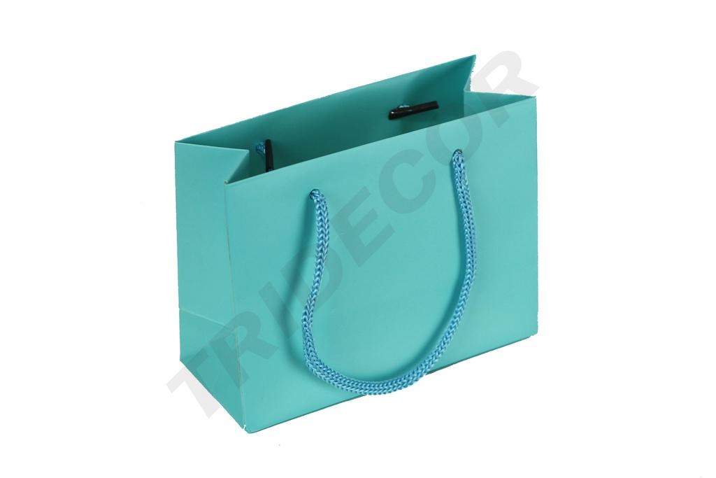 Borsa di lusso blu 14x6x11cm 12/pacco