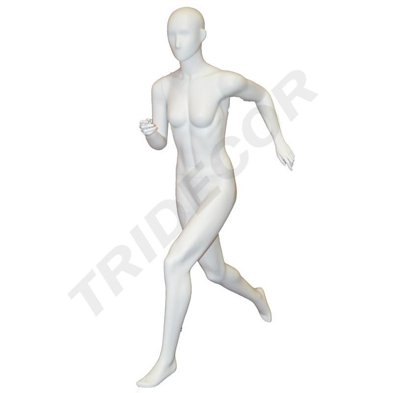 Manequim de Corredora Feminina Branco Fosco