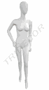 mannequin femme en blanc mat