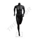 Manichino femminile sportivo jogging senza testa colore nero