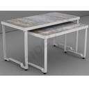 Afficher les tables Ensemble 2 Hauteurs Couleur Blanc