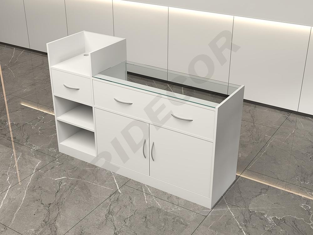 Bancone vetrina 170X50X110 cm Bianco/Nero