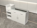 Bancone vetrina 170X50X110 cm Bianco/Nero
