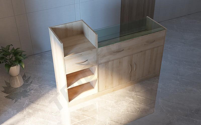 Bancone con vetro di vari colori 170X50X110cm