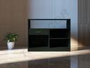 Bancone con vetro 150X50X90 cm Colore nero