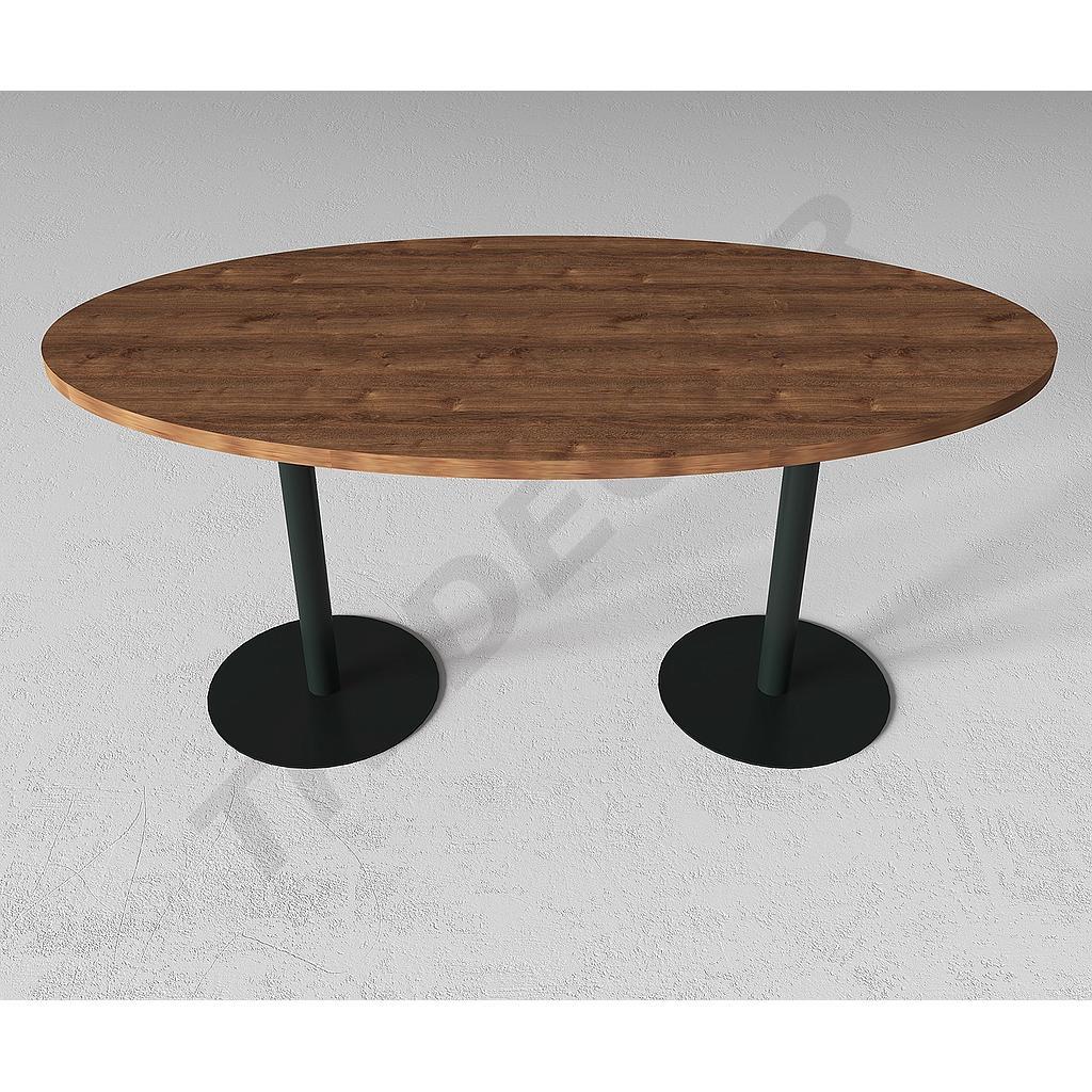 Table d'accueil ovale 160X80X75cm Différentes couleurs