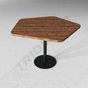 Mesa de Madeira Pentagonal para Hospitalidade 60X60X75cm Várias Cores