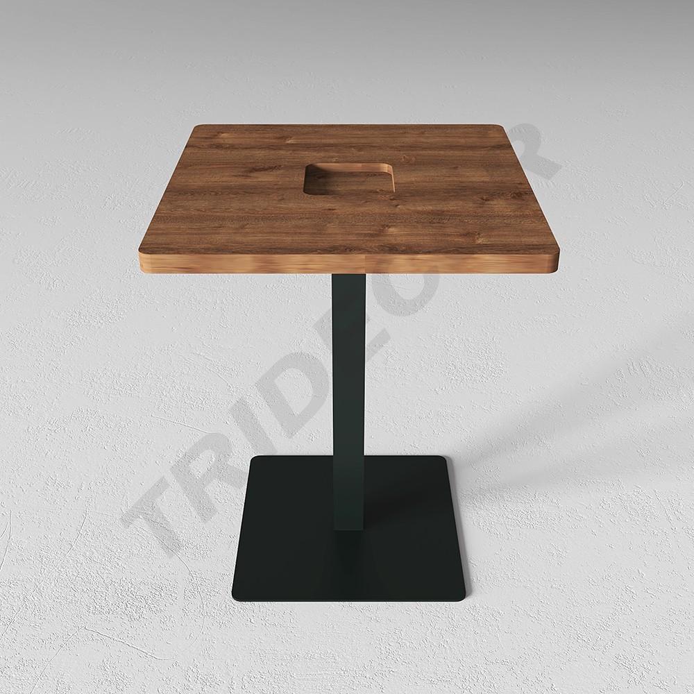 Table carrée en bois pour l'accueil 60X60X76.4cm plusieurs couleurs