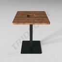 Table carrée en bois pour l'accueil 60X60X76.4cm plusieurs couleurs