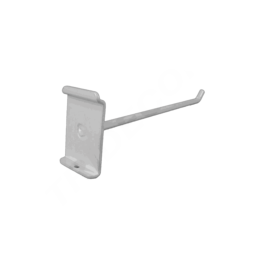 White Hook for Narrow Slotted Slat 25cm
