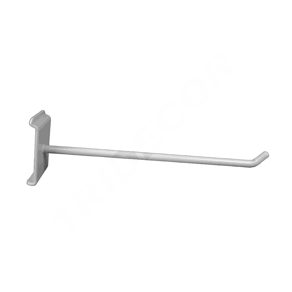 Gancio bianco per stecche con fessura stretta 35cm