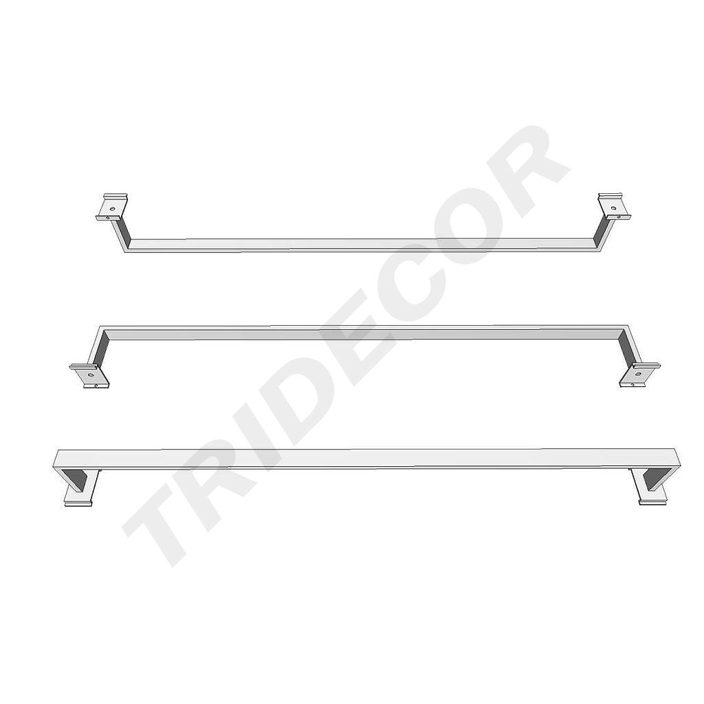 Bară de aluminiu cromată 60cm