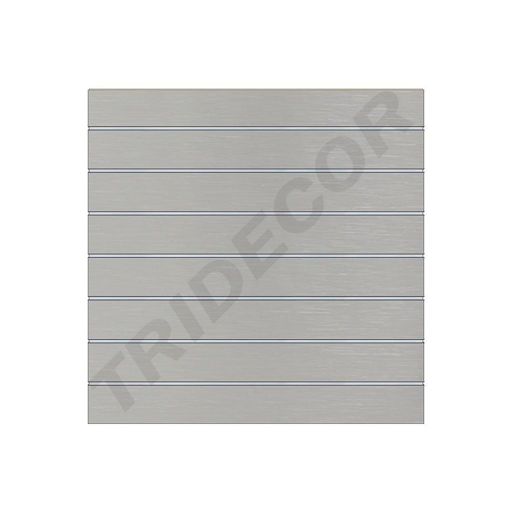 Mattgraues Lamellenpaneel mit 7,5 Führungen, 120X120 cm