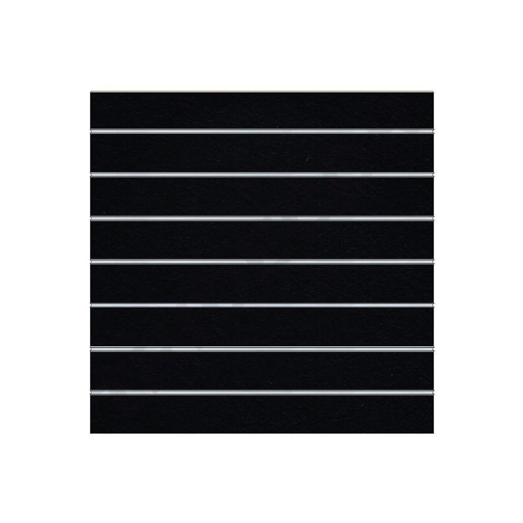 Painel de Ripas Preto Fosco com Guias 7,5 120X120cm