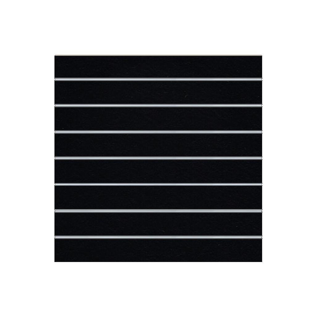 Pannello a doghe nero opaco con guide 7,5 120X120cm