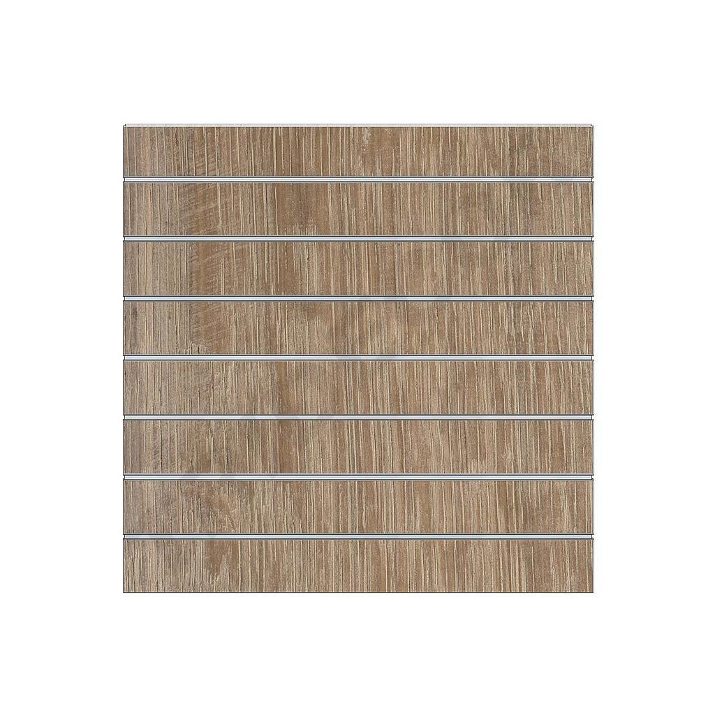 Painel de ripas de Carvalho Clarito 7,5 Guias 120X120cm