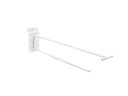 Gancho Doble con Portaprecio 35 cm Panel de Lamas Blanco