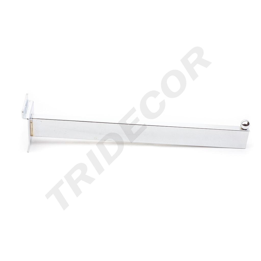 电镀卡槽板椭圆一珠Colgador recto para panel de lamas 1 bola 30 cm 50/caja
