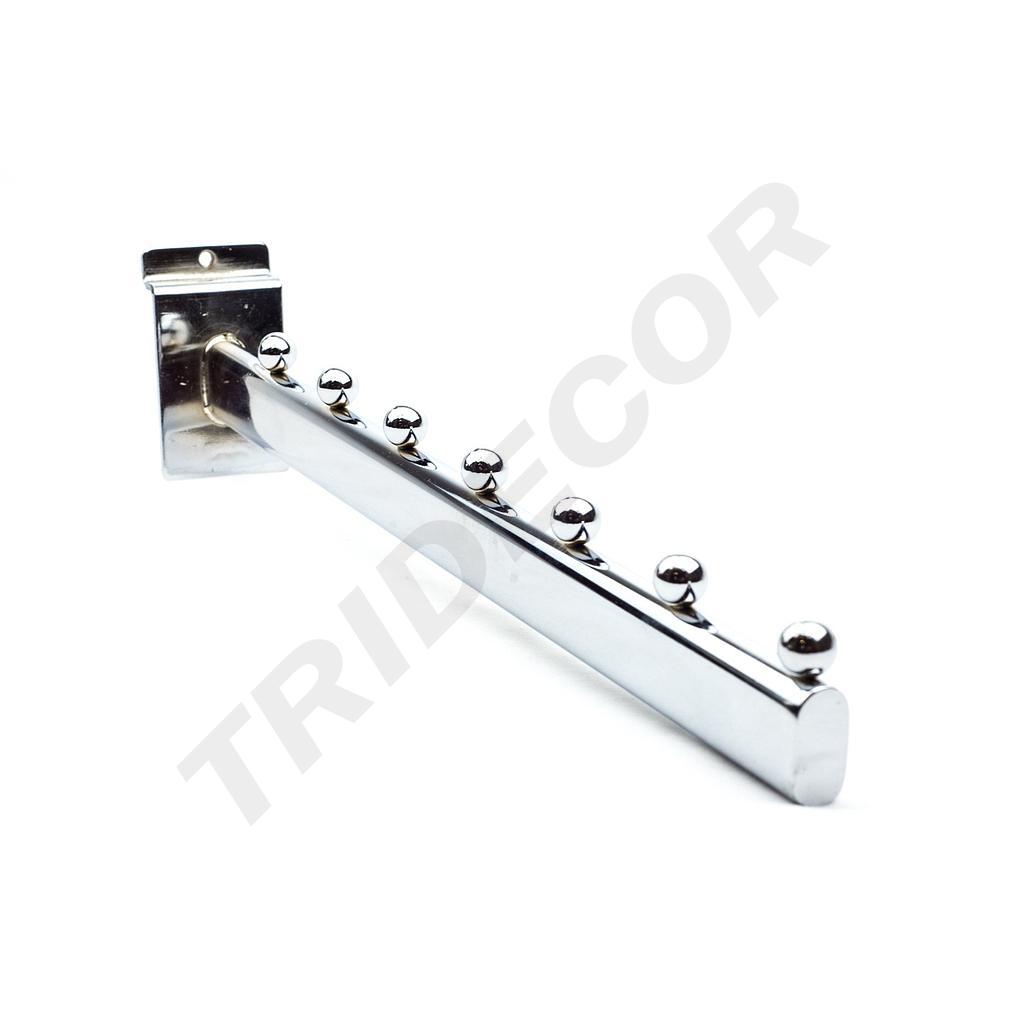 Colgador Inclinado 7 Bolas Para Panel De Lamas 40 Cm