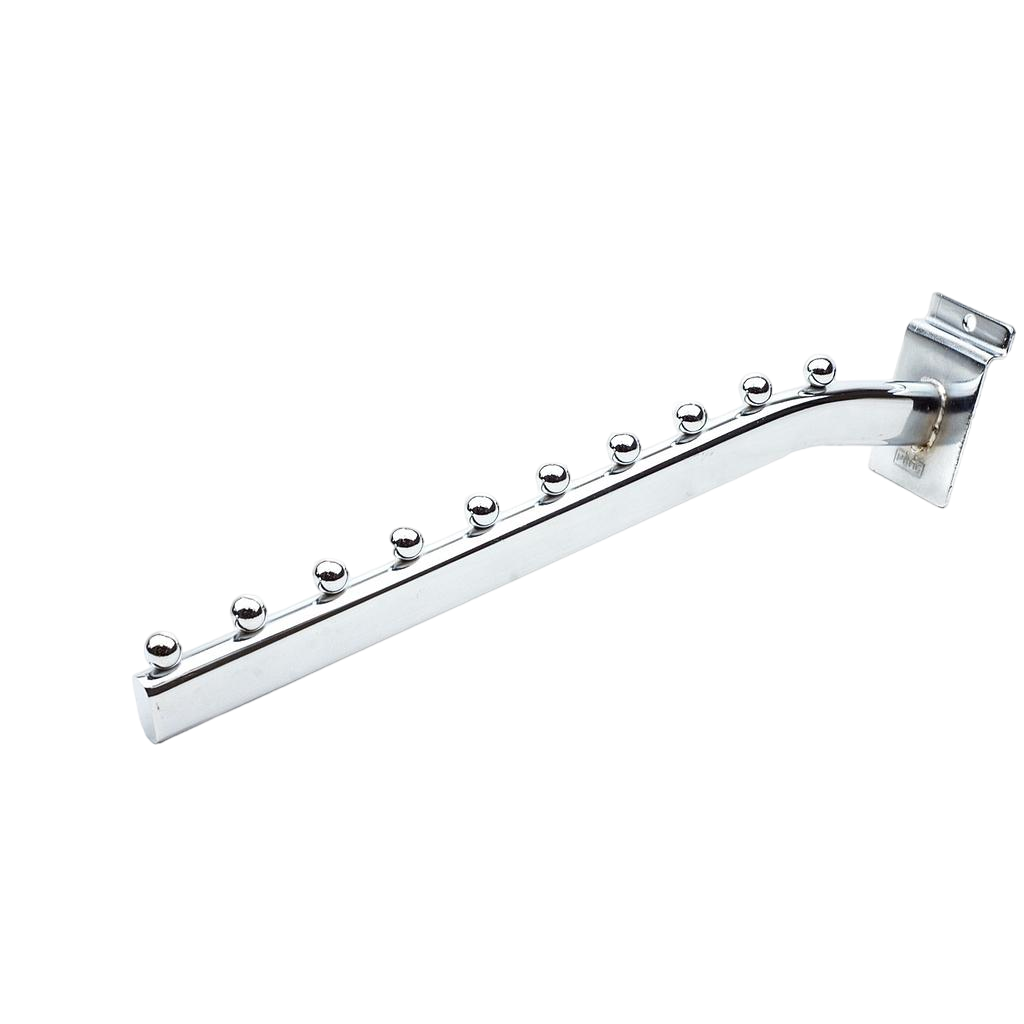 Appendiabiti inclinato per 10 palline, listello da 35 cm