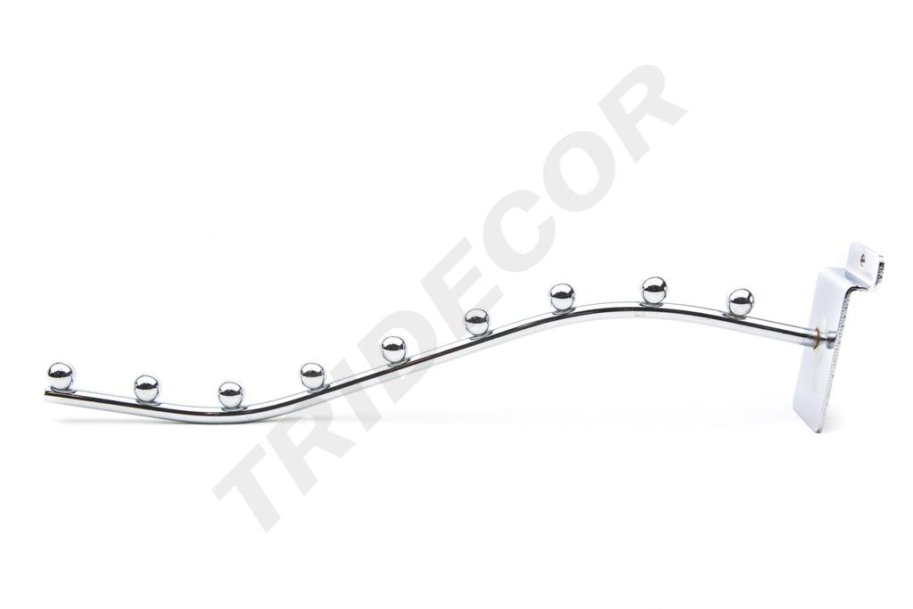Appendiabiti curvo con 9 palline per doghe 35 cm 10 mm