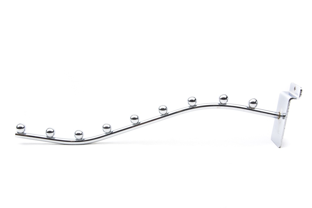Gebogener Kleiderbügel mit 9 Kugeln für Lamelle 35 cm 10 mm