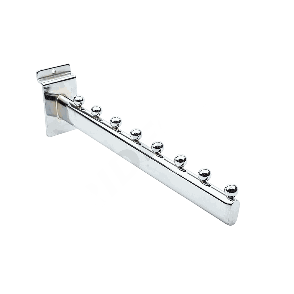 Inclined Hanger with 8 Balls for 40 cm Slat Panel