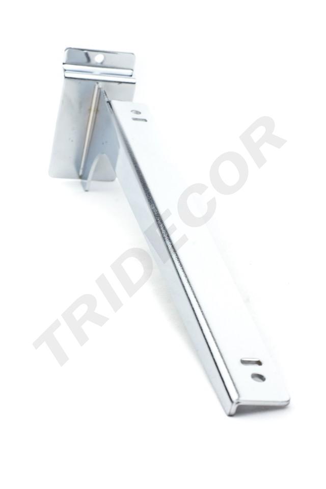 电镀上板三角左右玻璃托 30cm Soporte Simple Izda y Dcha de Estante para lama 