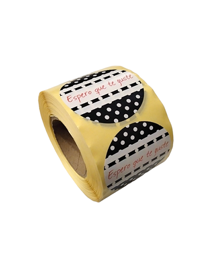 Autocollant J'espère que vous aimez le fond noir 500 rouleaux