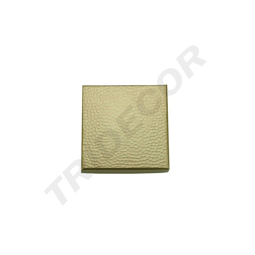 Goldene Box mit rauem Material, 6X6X2CM, 24 Stück