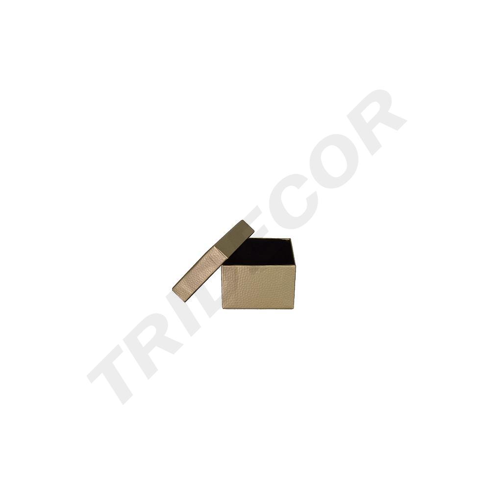Goldene strukturierte Schmuckbox 24 Einheiten 4X4X2 CM