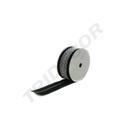 Ruban en toile de jute noire avec dentelle 9m