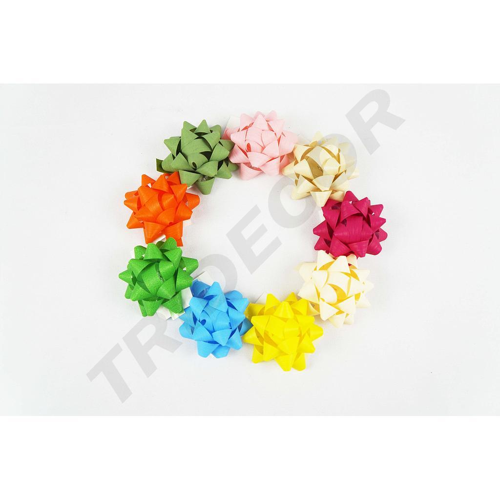 Étoiles adhésives de différentes couleurs 5X5X3cm 100 unités par boîte