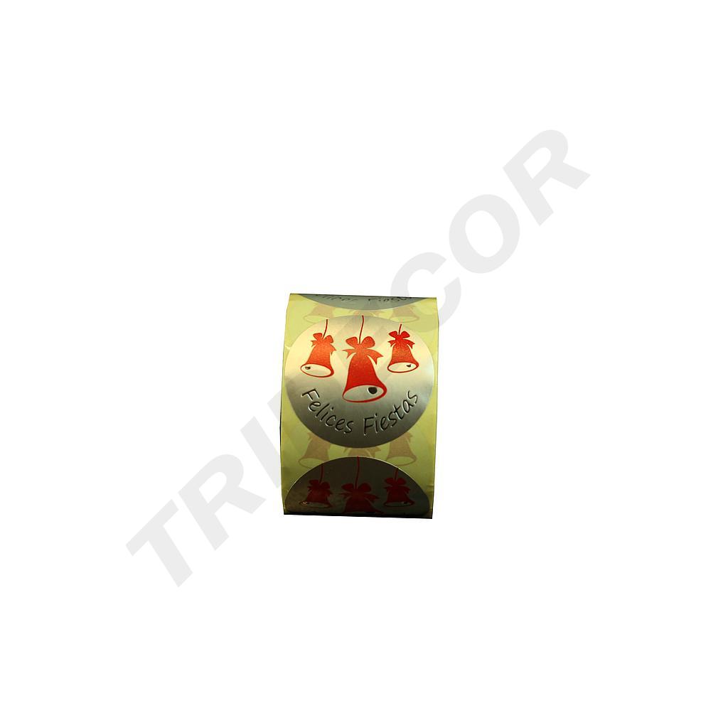 Happy Holidays Red Bells Motif