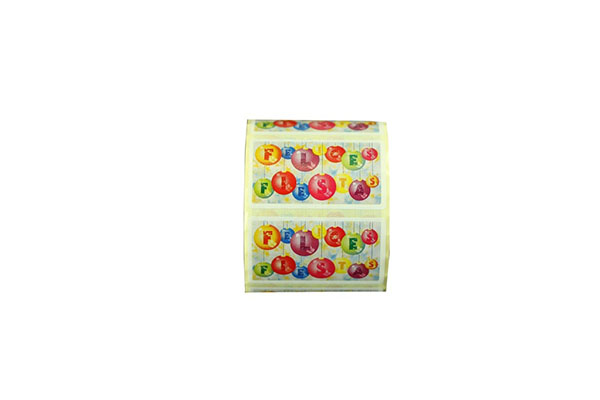 Etiquetas Adhesivas 'Felices Fiestas' Bolas Naviddad 500