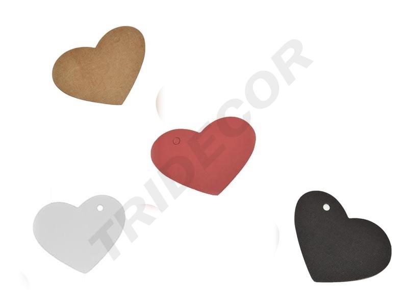 Etiquetas Colgantes En Forma De Corazón. Varios Colores Pequeño 4.5X3.5Cm 100/Paquete