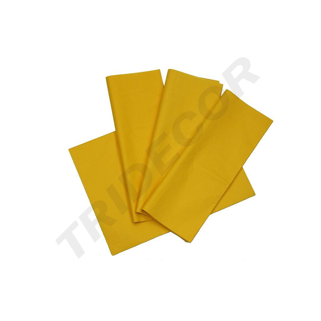 Papier de soie jaune 75X50cm 100 unités