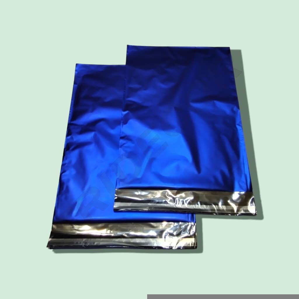 Blaue Metallic-Umschläge mit Klebstoff, 35X50+6cm, 100 Stück