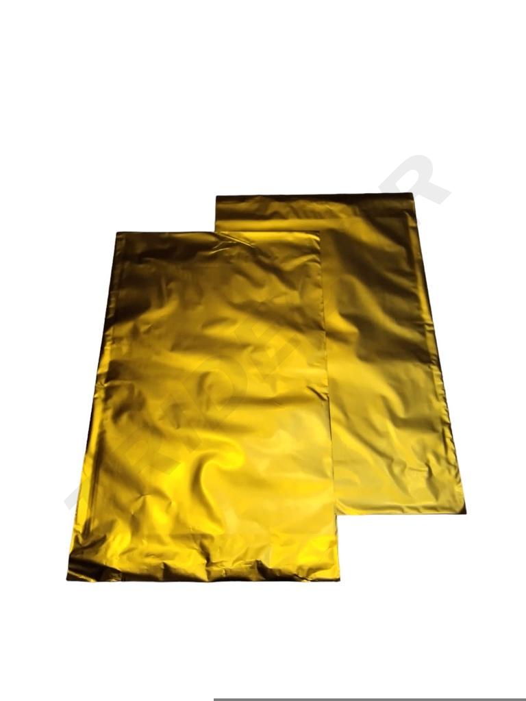 Sobres Metalizados Dorado Con Adhesivo 40X60+6cm 50Unds/Paq 
