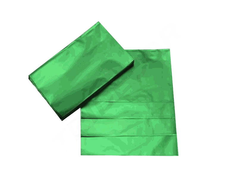 Plic metalic verde 15X10cm 100 de unități/pachet