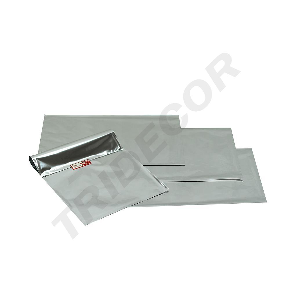 Plic în culoarea argintiu metalic 40X25cm 50 de unități