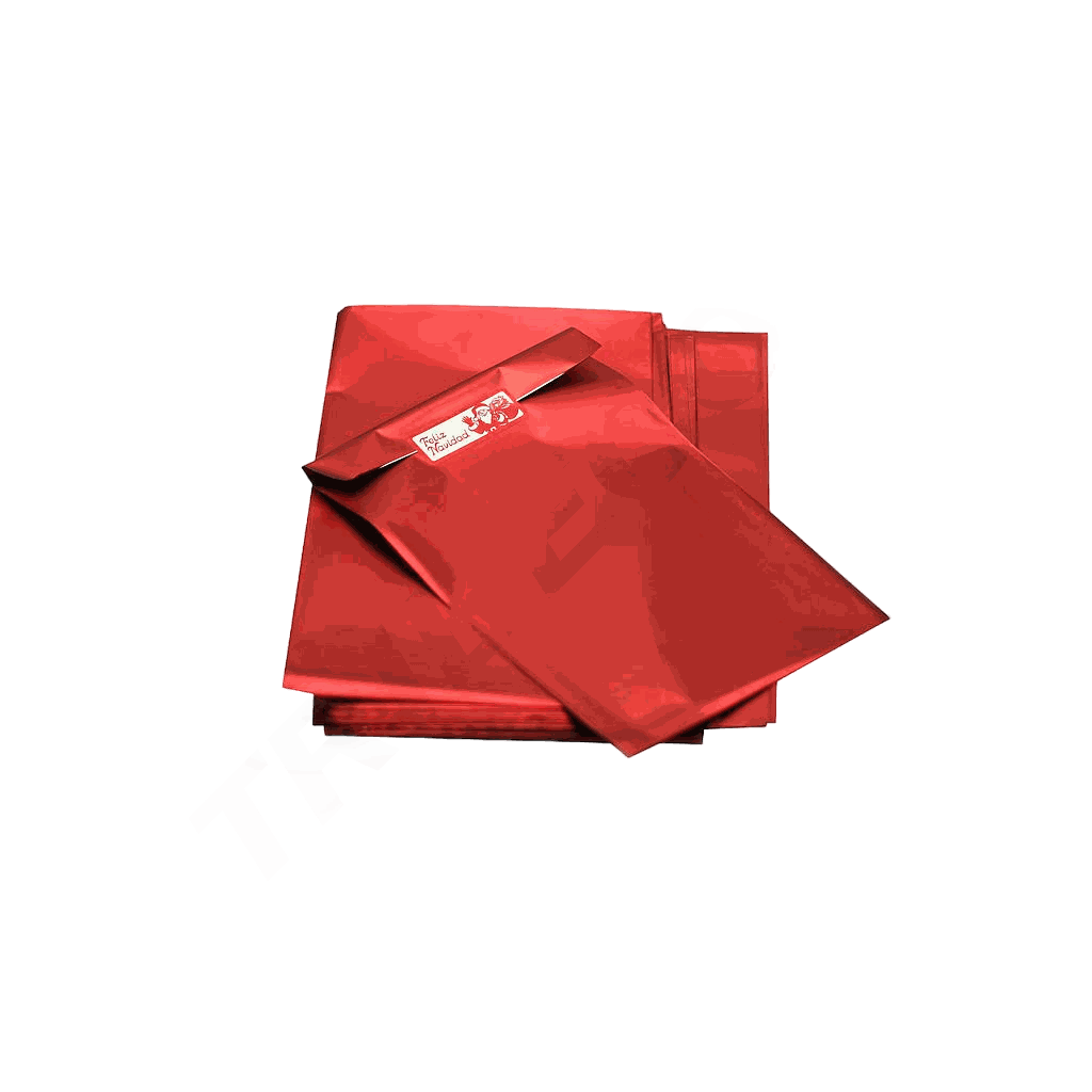 Envelope Metálico Vermelho 25X15cm 100 unidades/Pacote