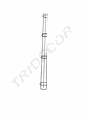 Gray railing with horizontal grille 120 cm 100/box