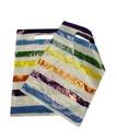 Saco Plástico com Alça Recortada 25x35cm Arco-Íris 100 /Pk